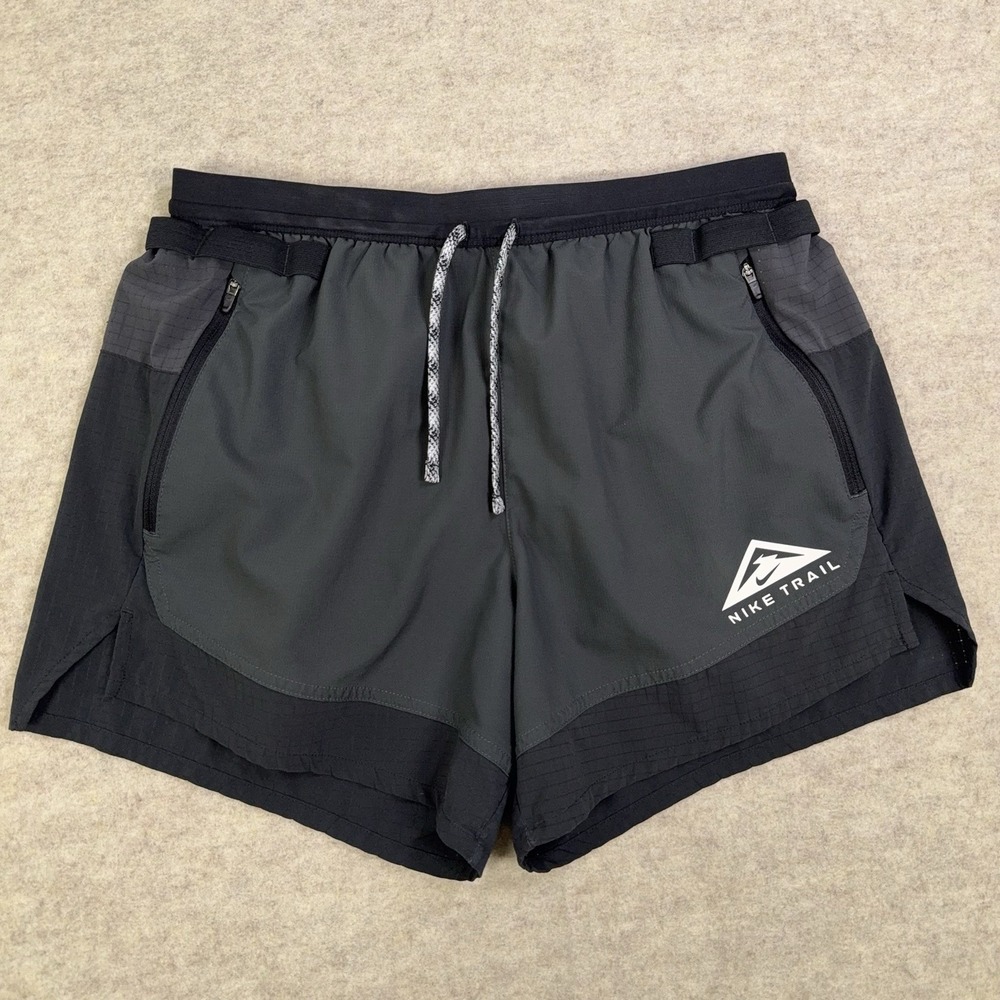 Nike Dri-Fit Trail Flex Stride 5" Running Shorts Lined Medium Black CZ9052-010